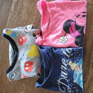 3 size 7/8 girls Disney tees